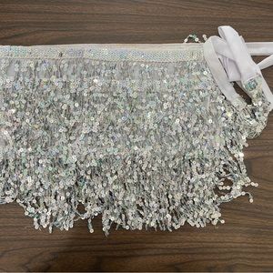 Sequin sarong/ tie closure skirt